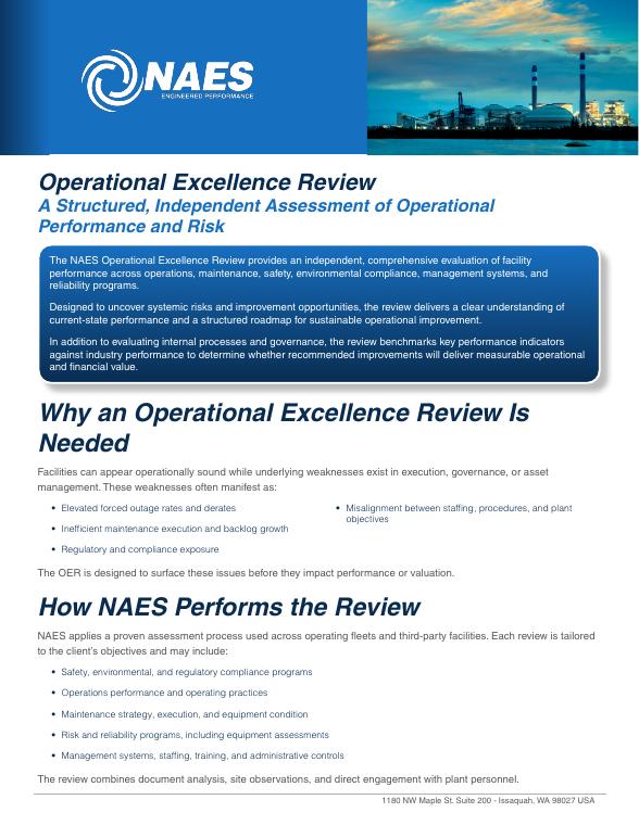 Operational Excellence Review, cover